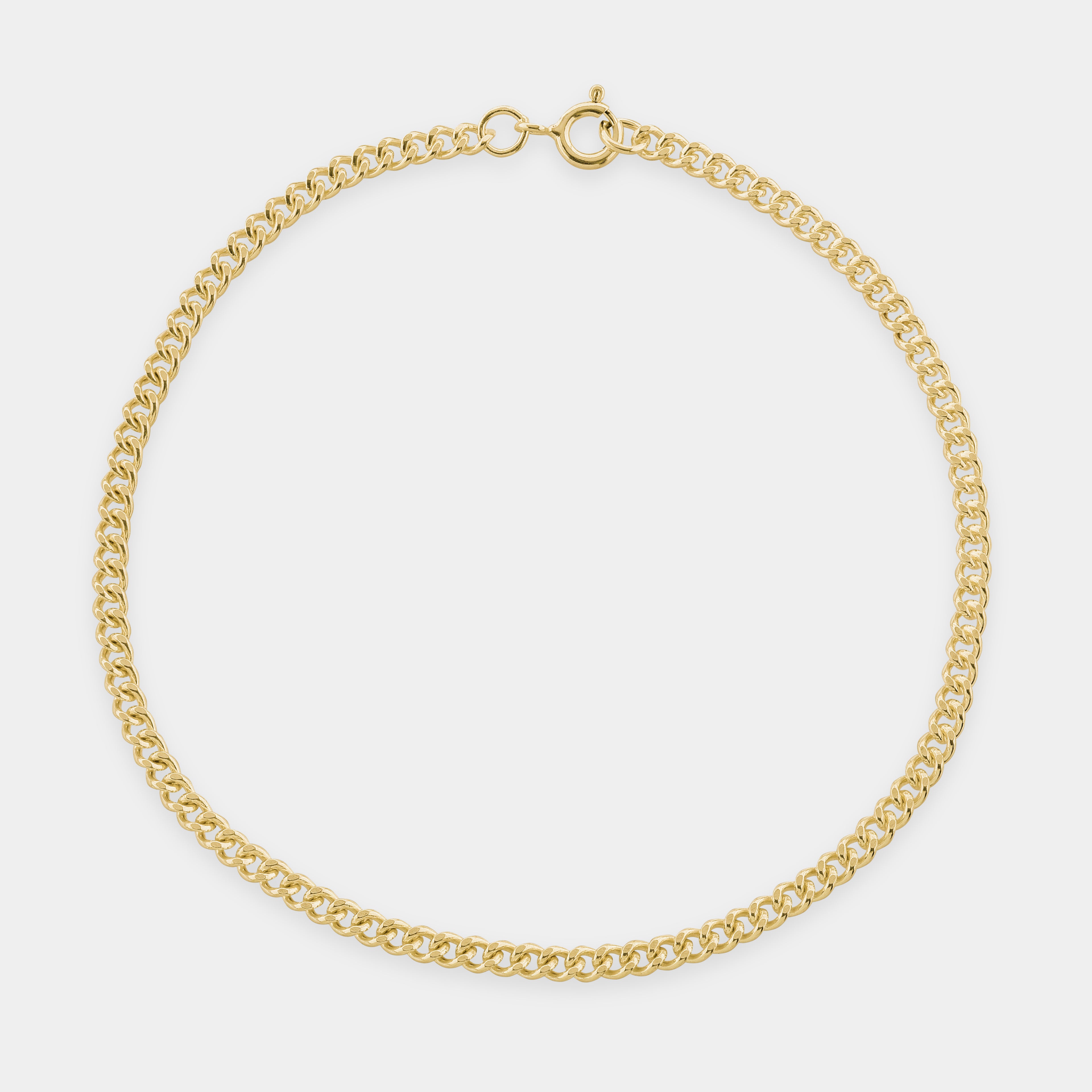 Gold Monarch Filed Curb Bracelet with a light grey background. 
